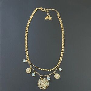 Pilgrim brand gold and blue necklace
